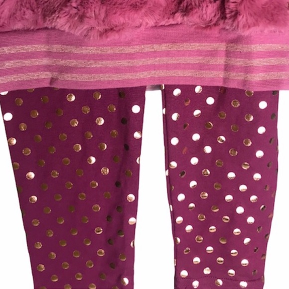 NWT Tahari Girl Burgundy & Gold 2 Piece Set - Picture 10 of 11